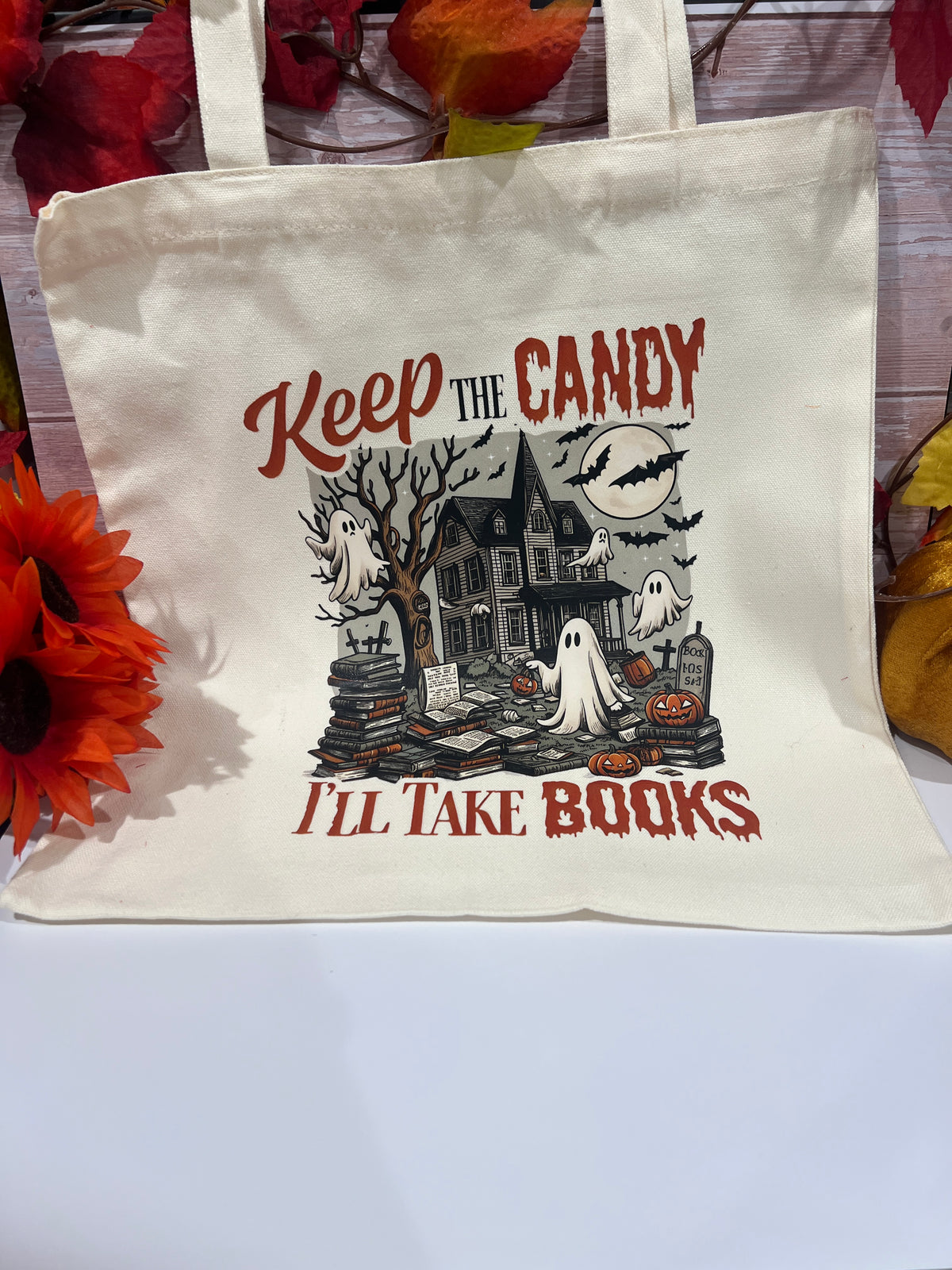 Spooky Book Lover Tote bag |Gift for Reader| Bookish Halloween Bags| Spooky Reader tote