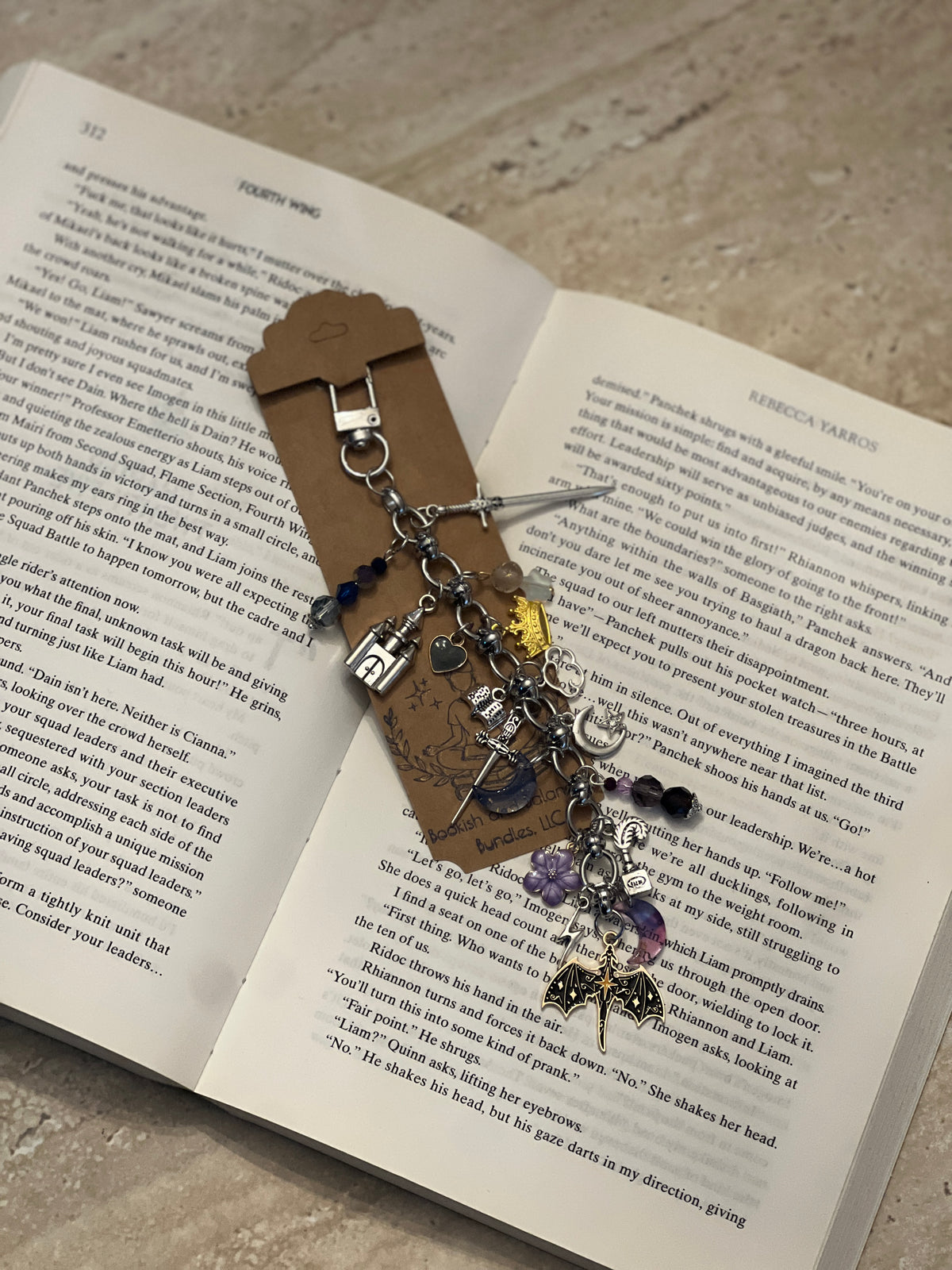 Dragon Rider Kindle Charm | Bag Accessory| Reader Gift | Fantasy reader keychain| Romantasy