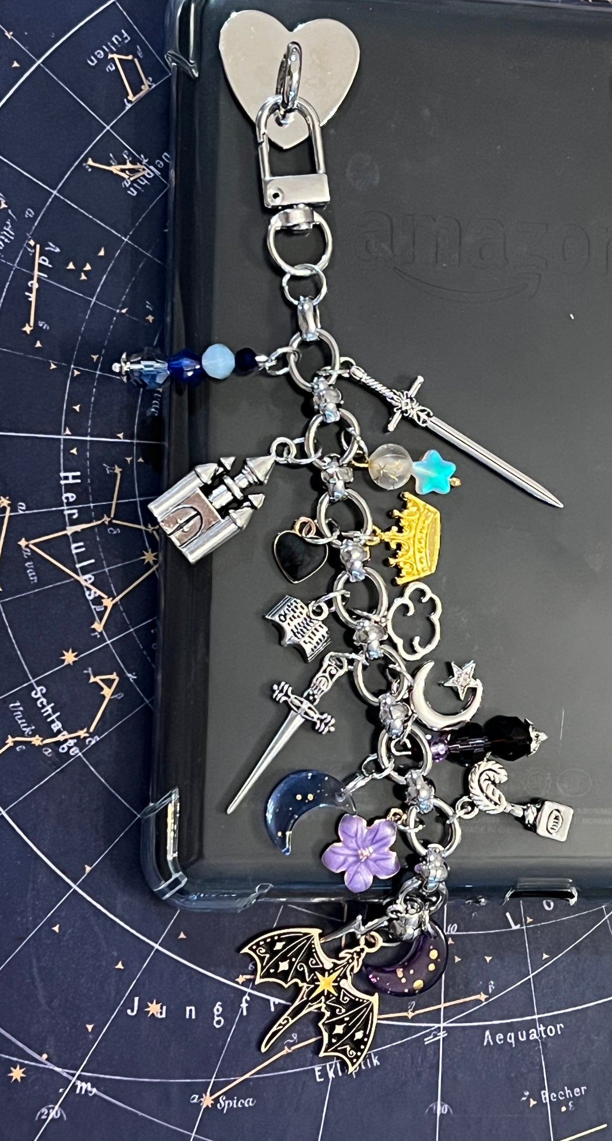 Dragon Rider Kindle Charm | Bag Accessory| Reader Gift | Fantasy reader keychain| Romantasy
