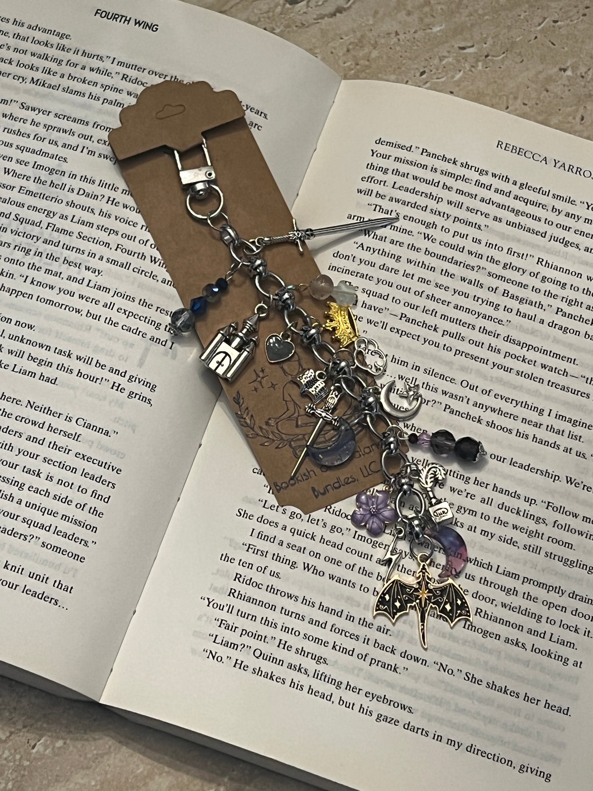 Dragon Rider Kindle Charm | Bag Accessory| Reader Gift | Fantasy reader keychain| Romantasy