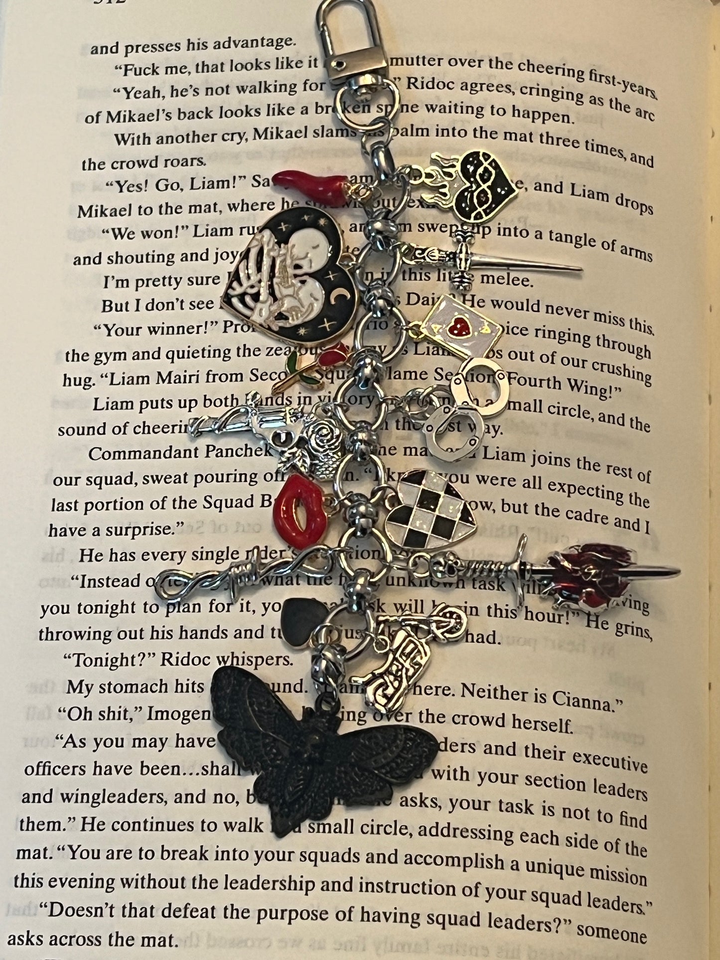 Kindle/Bag charm| keychain, Dark Romance, purse jewelry, ereader charm