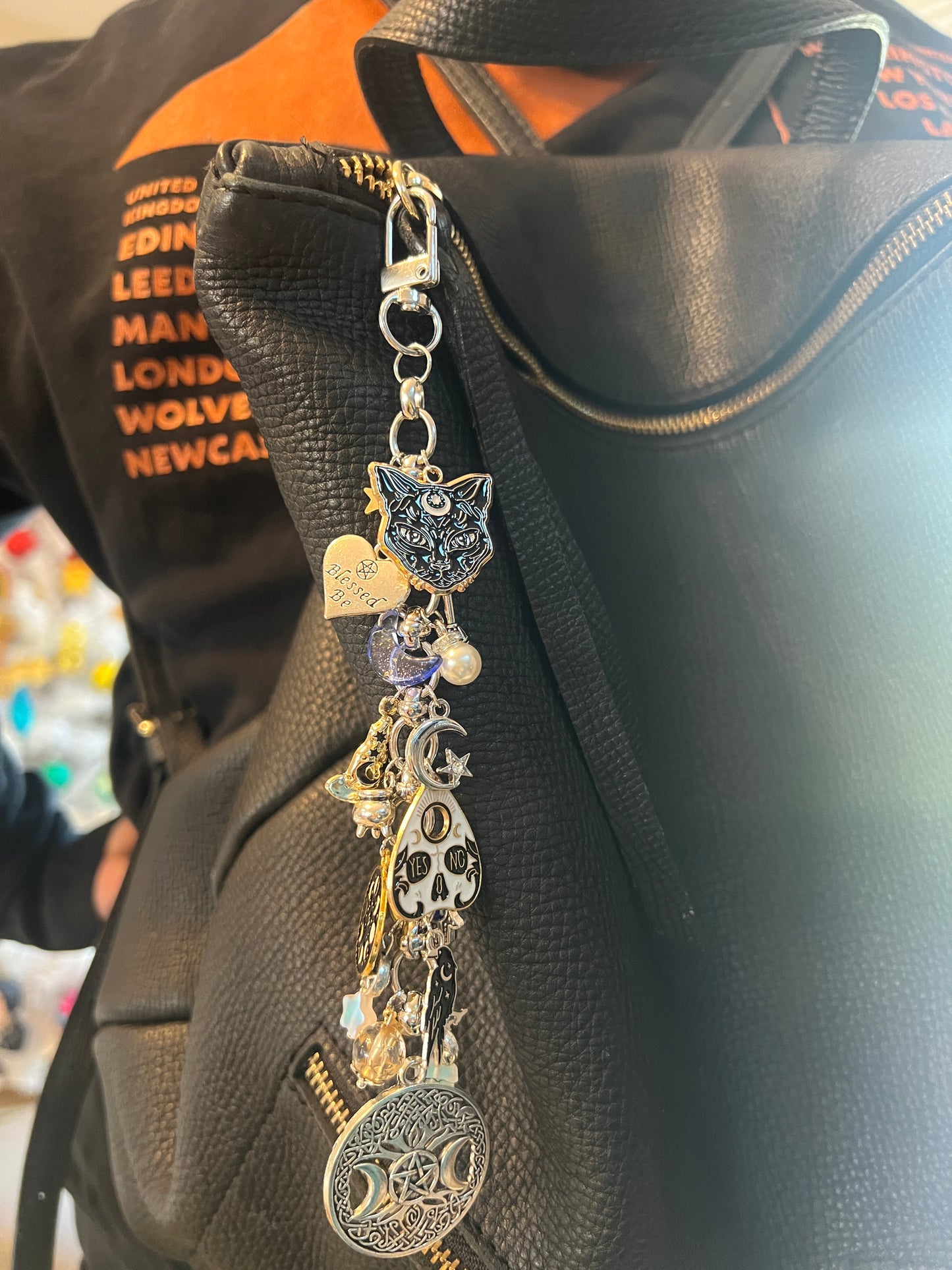 Witchy Kindle Charm | Bag Charm| Reader Gift | Black Cat, Raven, Moon, Cauldron Charms