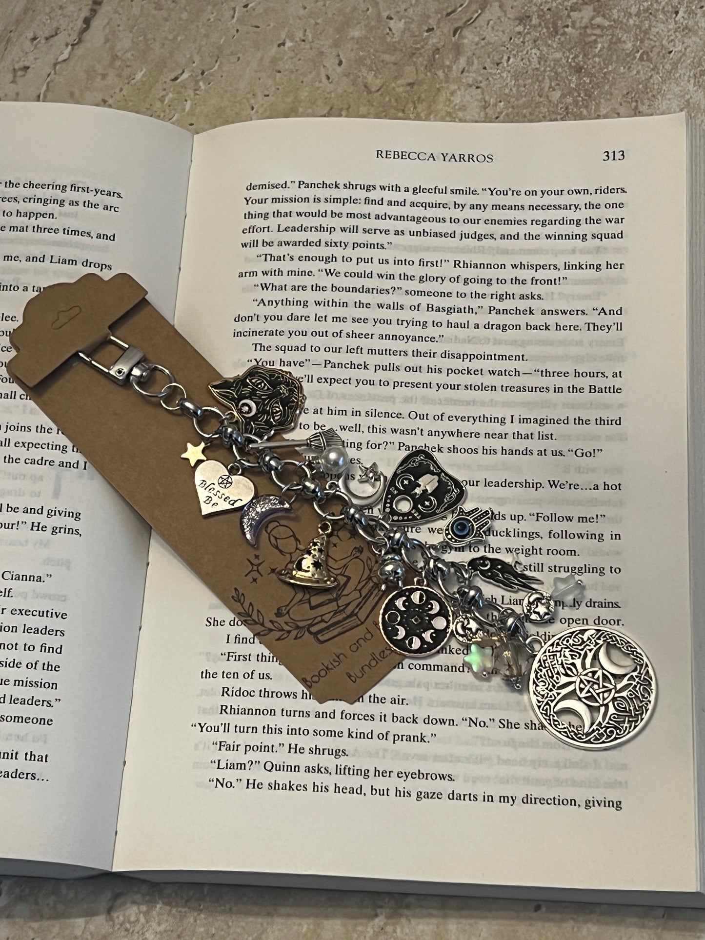 Witchy Kindle Charm | Bag Charm| Reader Gift | Black Cat, Raven, Moon, Cauldron Charms