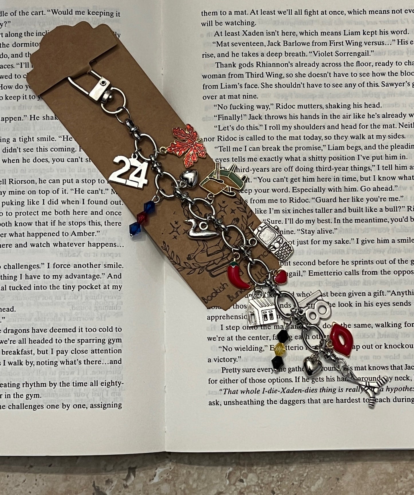 Kindle/Bag charm| Keychain, purse accessory, Hockey Romance