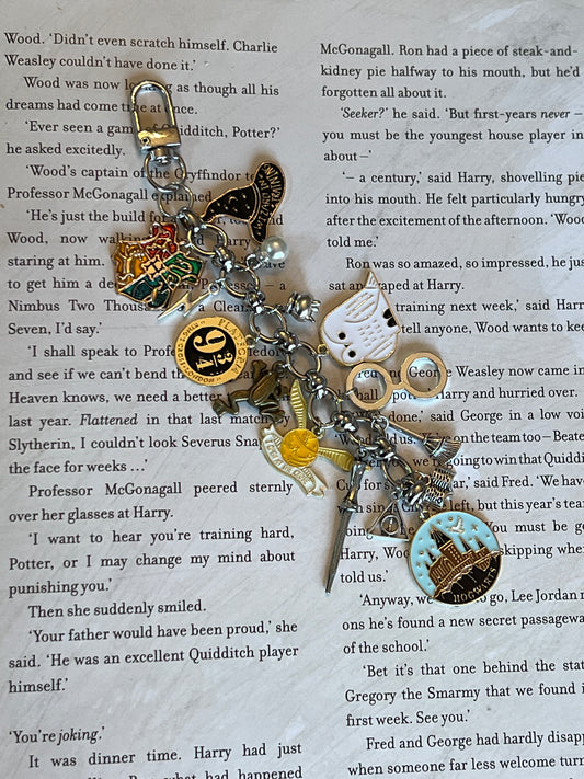 Unofficial Harry Potter Kindle Charm| Bag keychain| Gift for reader| Wizarding World |Hogwarts Charm| Phone Accessory| Tote bag charm