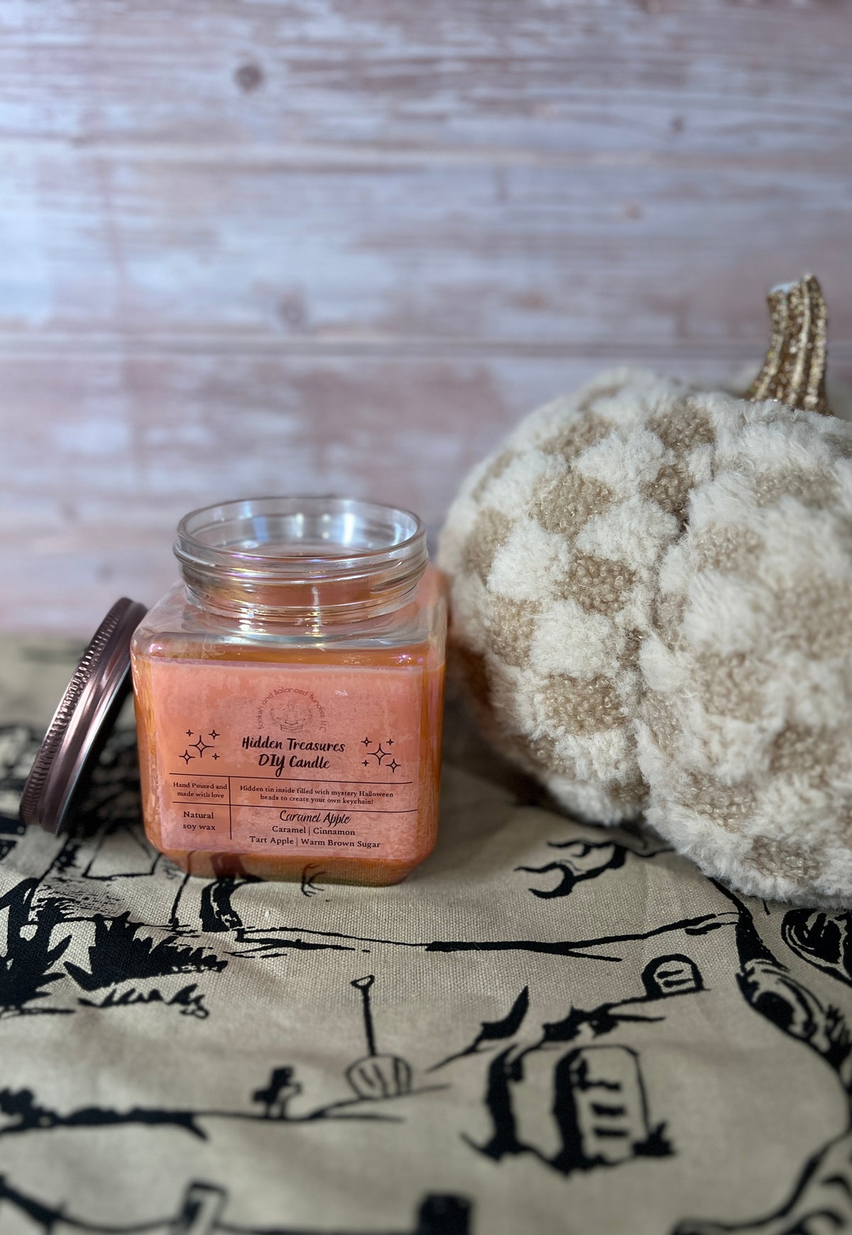 Scented Soy Candle with Mystery Beads | DIY Keychain Blank | Gift for her
