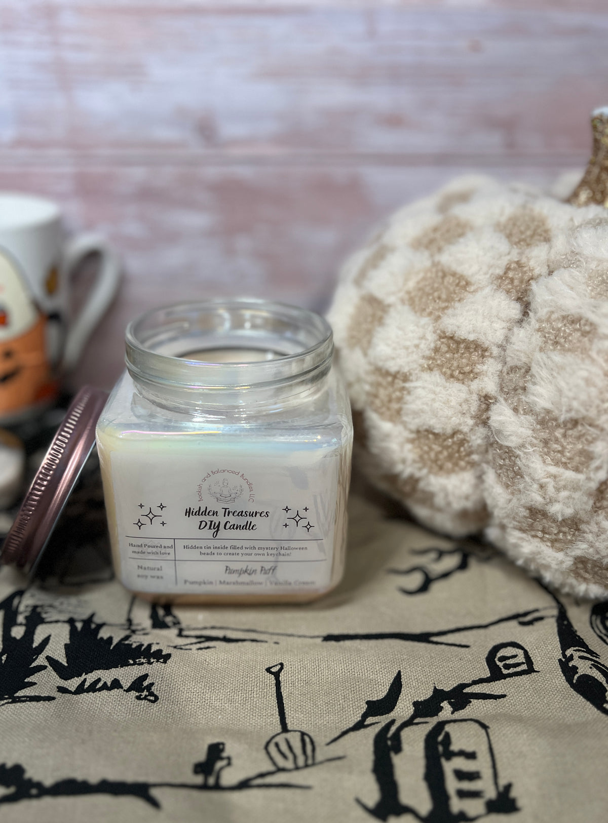 Scented Soy Candle with Mystery Beads | DIY Keychain Blank | Gift for her