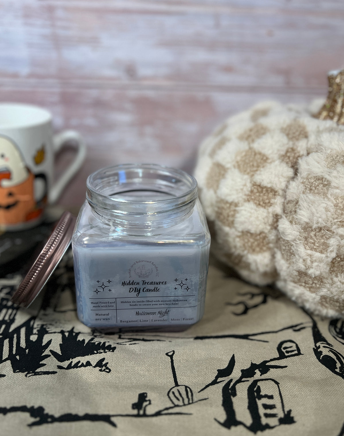 Scented Soy Candle with Mystery Beads | DIY Keychain Blank | Gift for her
