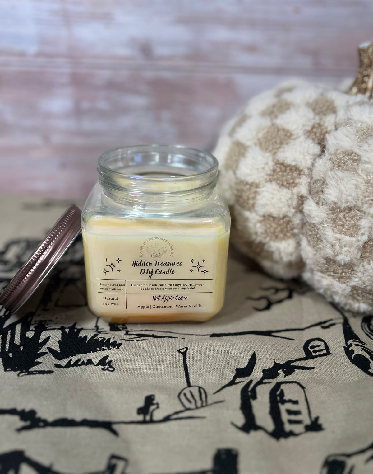 Scented Soy Candle with Mystery Beads | DIY Keychain Blank | Gift for her