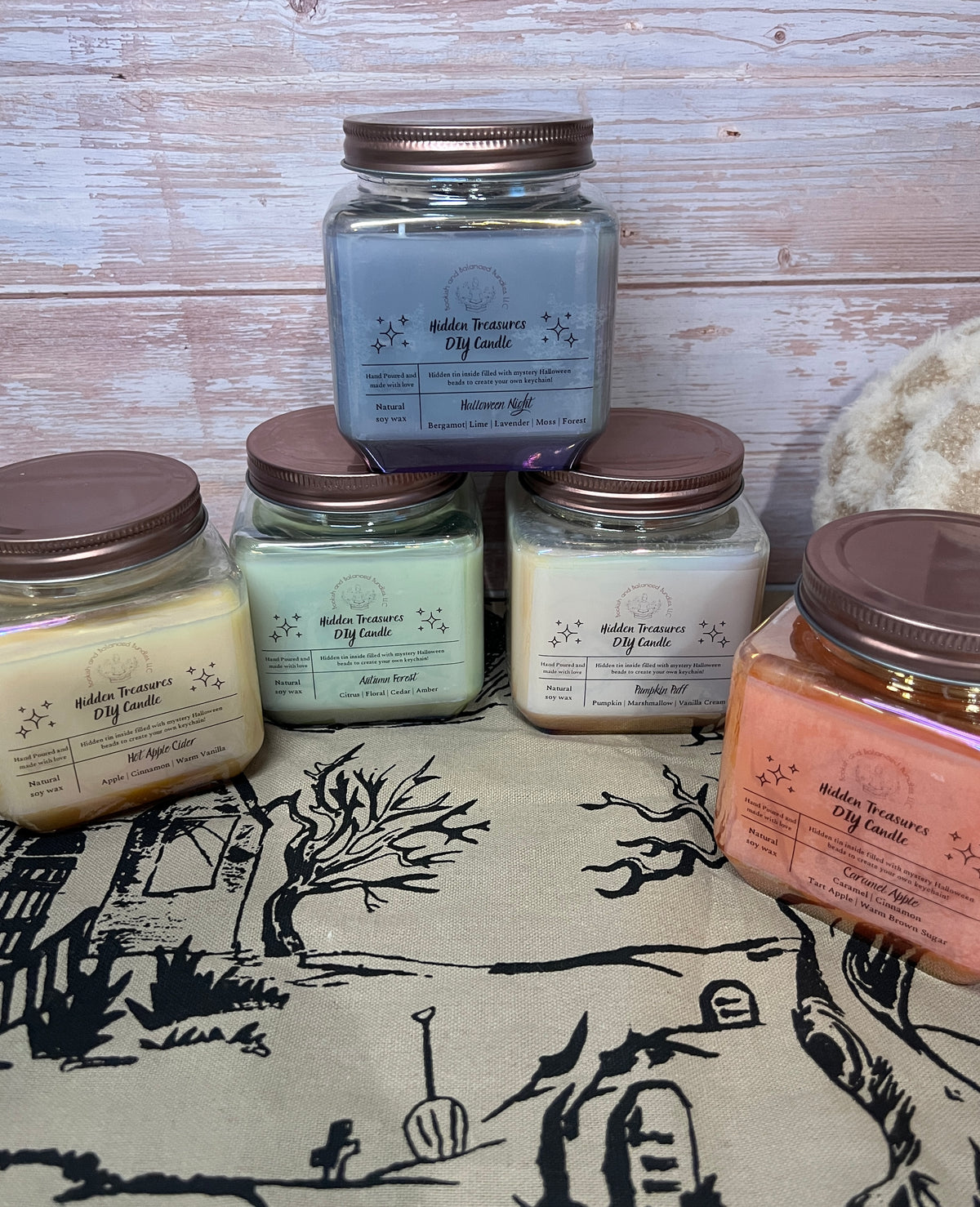 Scented Soy Candle with Mystery Beads | DIY Keychain Blank | Gift for her