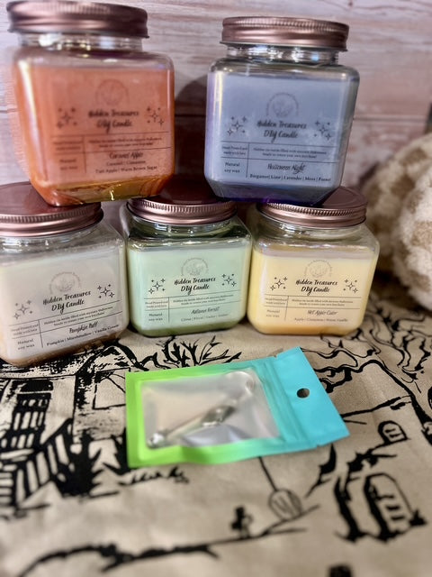 Scented Soy Candle with Mystery Beads | DIY Keychain Blank | Gift for her