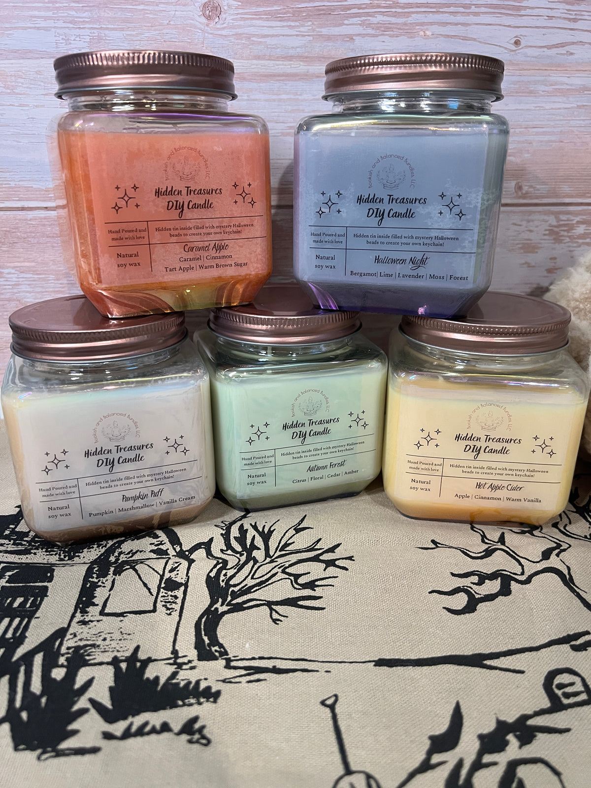 Scented Soy Candle with Mystery Beads | DIY Keychain Blank | Gift for her