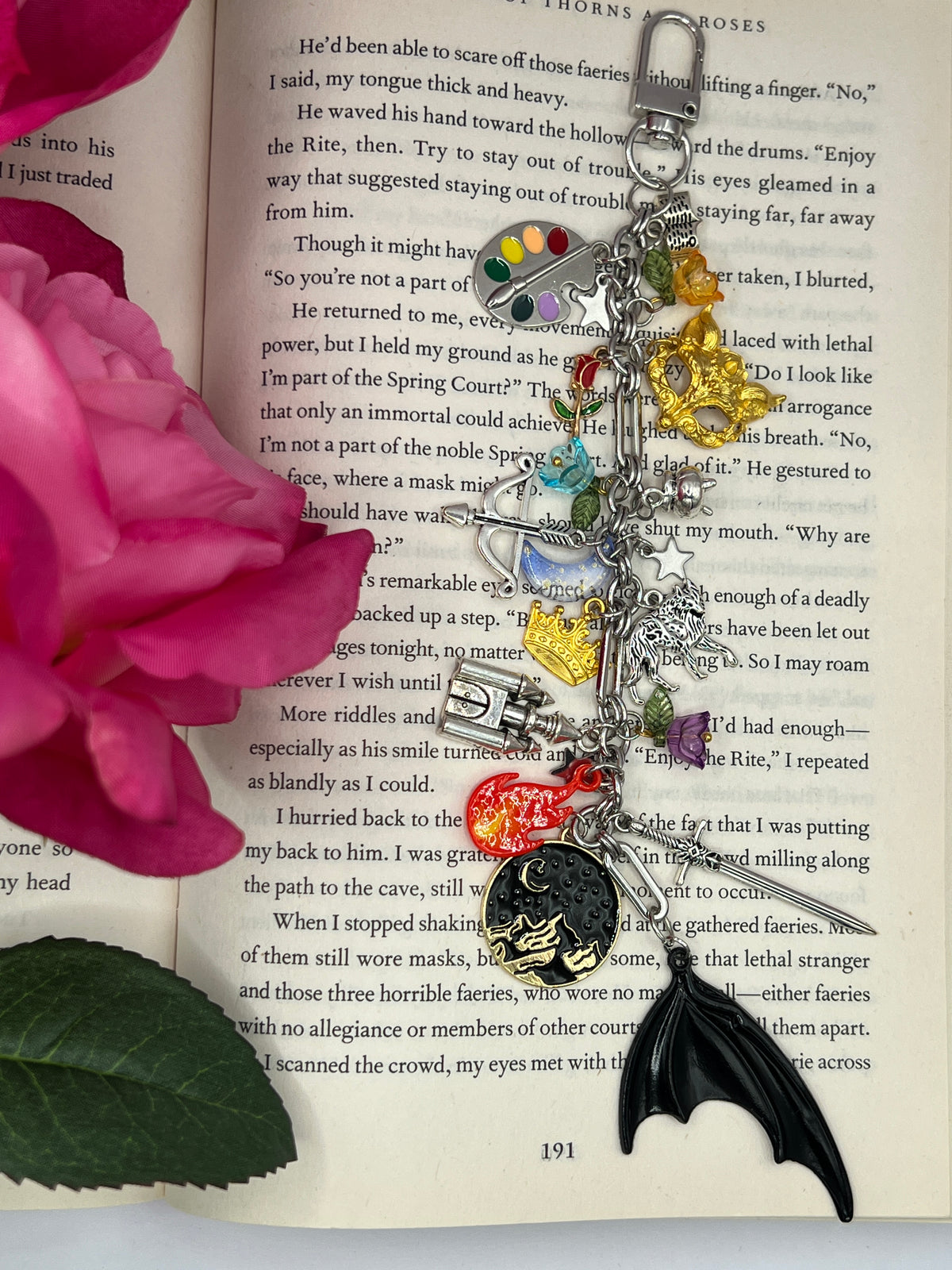 ACOTAR inspired Kindle Charm | Bag Accessory| Reader Gift | Fantasy reader keychain| Romantasy